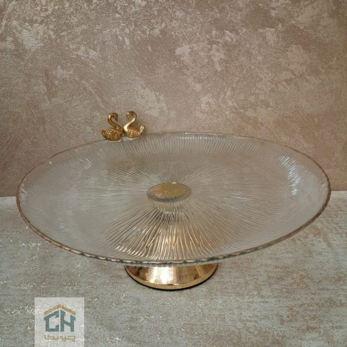 شیرینی خوری بلور بزرگ پایه فلزی طرح سولو مدل 311 - تصویر 2