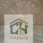 ظرف شیرینی خوری پایه دار با پایه طلایی و مجسمه قو (1)