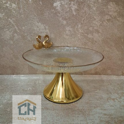 شیرینی خوری بلور کوچک پایه فلزی طرح سولو مدل 313