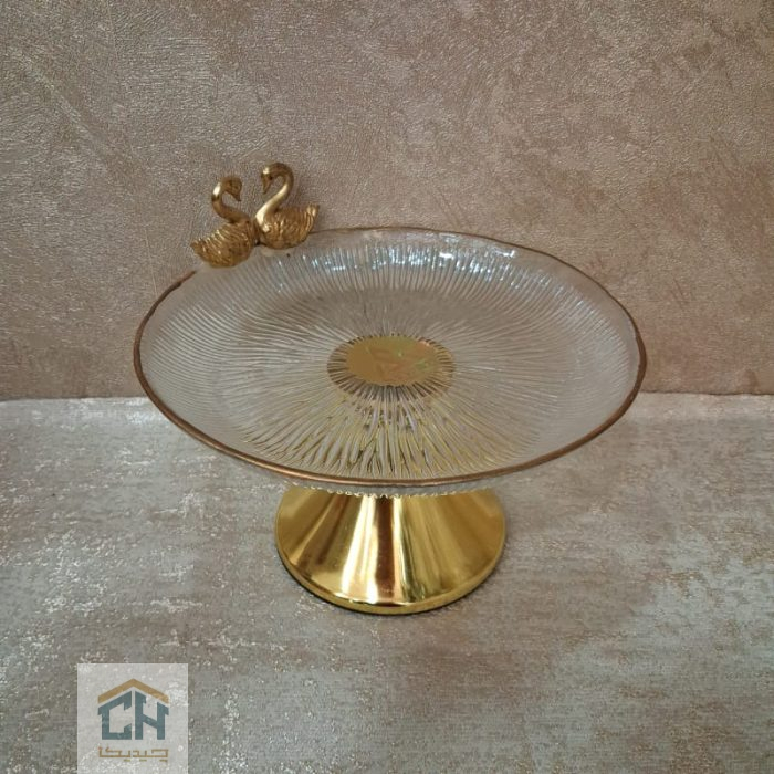 شیرینی خوری بلور کوچک پایه فلزی طرح سولو مدل 313 - تصویر 2