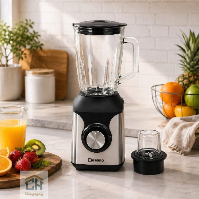 آسیاب مخلوط کن دستینو با پارچ شیشه ‌ای و بدنه استیل مناسب اسموتی و آسیاب قهوه (4)