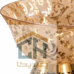 جزئیات نقوش طلایی بدنه بلوری آجیل خوری الیسا