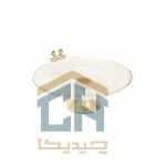 شیرینی خوری بلور کوچک با پایه طلایی و طرح پیکسل (1)