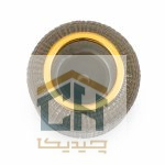 نمای بالای دهانه گلدان دودی با حلقه فلزی طلایی