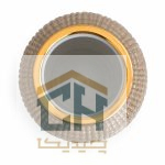 نمای بالای دهانه گلدان دودی با حلقه فلزی طلایی