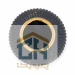 نمای بالا گلدان مدل 2-136 با دهانه گرد و حلقه طلایی